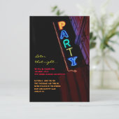 ITIS ELEKTRISCH! NEONzeichen Bar Mitzvah Einladung (Stehend Vorderseite)