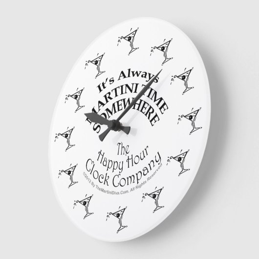 ITIS IMMER MARTINI ZEIT-IRGENDWO WANDUHR (Winkel)