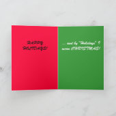 ITIS WEIHNACHTSgestopftes ES! Feiertagskarte (Innenseite)