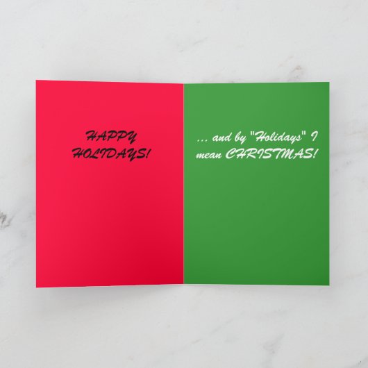 ITIS WEIHNACHTSgestopftes ES! Feiertagskarte (Innenseite)