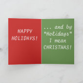 ITIS WEIHNACHTSgestopftes ES! Feiertagskarte (Innenseite)