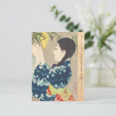 Ito 100 Beauties Wearing Takasa Kimono Postkarte (Stehend Vorderseite)