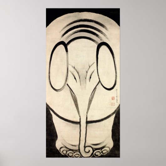 Ito Jakuchu Elephant Poster (Vorne)