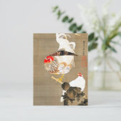 Ito Jakuchu Hen und Rooster mit Grapevine Postkarte (Stehend Vorderseite)