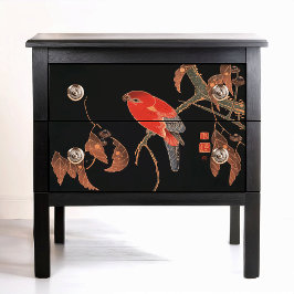 Ito Jakuchu Roter Papagei auf Baumzweig Circa 1900 Seidenpapier