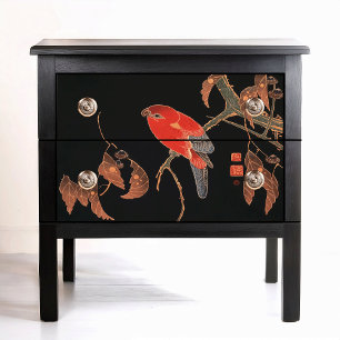 Ito Jakuchu Roter Papagei auf Baumzweig Circa 1900 Seidenpapier