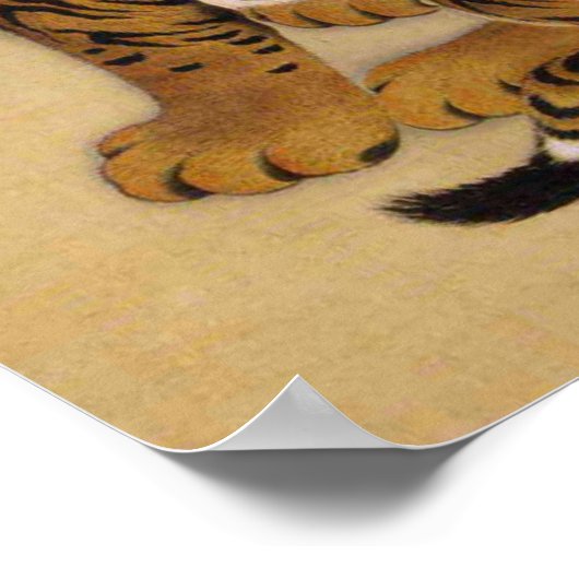 Ito Jakuchu Tiger Poster (Ecke)