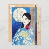 Ito Shinsui Herbst Vollmond Junge schöne Girl Postkarte (Vorne/Hinten)