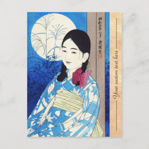 Ito Shinsui Herbst Vollmond Junge schöne Mädchen Postkarte