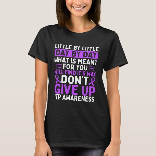ITP Awareness Warrior Fighter Purple Ribbon T-Shirt (Vorderseite)
