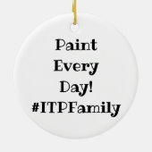 ITP Logo-Farbspritzen-Verzierung Keramik Ornament (Hinten)