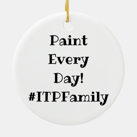 ITP Logo-Farbspritzen-Verzierung Keramik Ornament (Hinten)