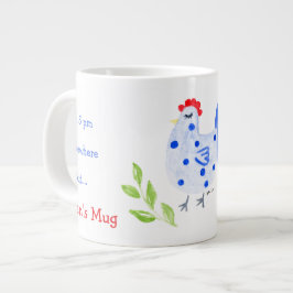 It's 5 pm Somewhere 8 am Here Need Coffee Blue Hen Jumbo-Tasse