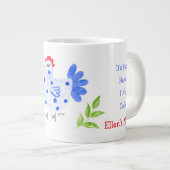It's 5 pm Somewhere 8 am Here Need Coffee Blue Hen Jumbo-Tasse (Vorderseite Rechts)