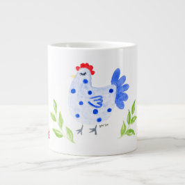 It's 5 pm Somewhere 8 am Here Need Coffee Blue Hen Jumbo-Tasse