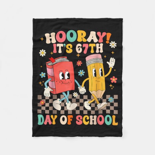 It's 67th Day Of School 67 Days Of School Funny Nu Fleecedecke (Vorderseite)