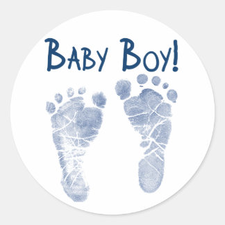 It's a Baby Boy! Runder Aufkleber
