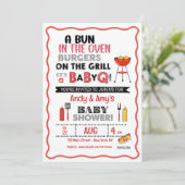 It's a Baby Q for One Invitation Einladung (Stehend Vorderseite)