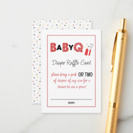 It's a Baby Q for Twins Diaper Raffle Card Begleitkarte