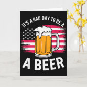 It's A Bad Day To Be A Beer Funny Drinking  Karte (Gelbe Blume)