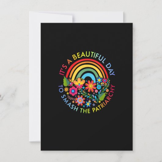 Its A Beautiful Day To Smash The Patriarchy Femini Einladung (Vorderseite)