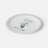 It's A Big Dill Watercolor Pickle Baby Shower Pappteller (Schrägansicht)