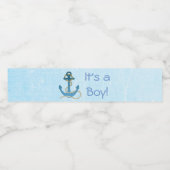 "It's a Boy" Anker Nautical Blue Flasche Etikett (Einzelnes Label)