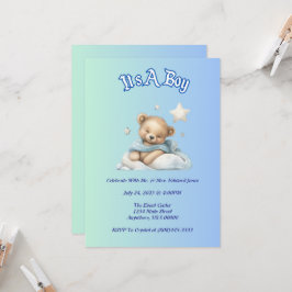 "It's A Boy" Baby Dusche Party Dekor - Teddy Bear Einladung
