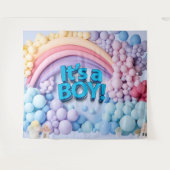 It's a Boy Balloon Arch Backdrop Wandteppich (Vorderseite (Horizontal))