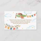 It's A Boy Bear Airplane Books For Baby Shower Begleitkarte (Vorderseite)