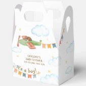 It's A Boy Bear Airplane Sky Baby Shower  Geschenkschachtel (Offen)