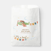 It's A Boy Bear Airplane Sky Baby Shower  Geschenktütchen (Vorderseite)