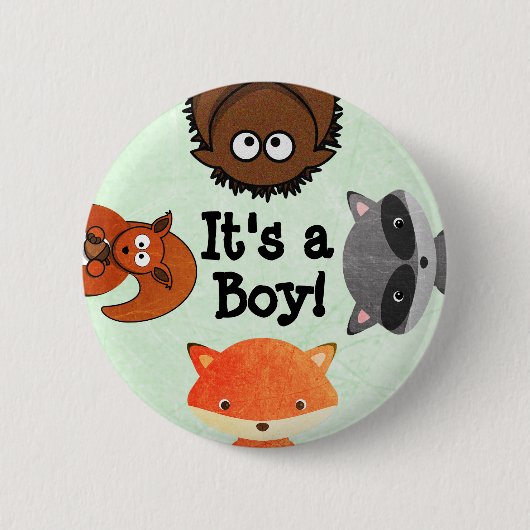 It's a Boy Birth Announcement Button (Vorderseite)