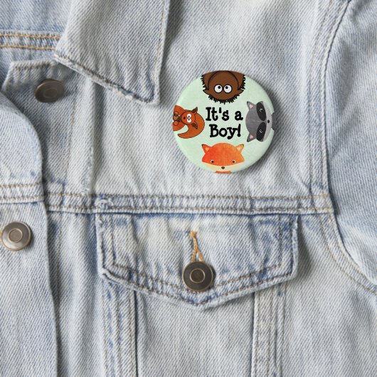 It's a Boy Birth Announcement Button (Beispiel)