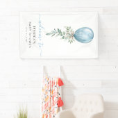 It's A Boy Blue Balloon Baby Shower Welcome Banner (Insitu)