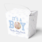 It's A Boy! Blue Baseball Baby Shower Geschenkschachtel (Rückseite)