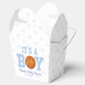It's A Boy! Blue Basketball Baby Shower Geschenkschachtel (Geöffnet)