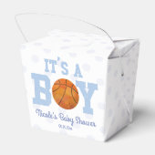 It's A Boy! Blue Basketball Baby Shower Geschenkschachtel (Rückseite)