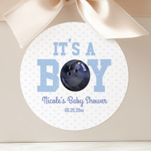 It's A Boy! Blue Bowling Ball Baby Shower Favor