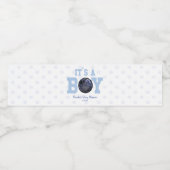 It's A Boy! Blue Bowling Ball Baby Shower Wasserflaschenetikett (Einzelnes Label)