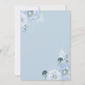 It's A Boy Blue Floral Baby Shower  Einladung (Rückseite)