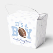 It's A Boy! Blue Football Baby Shower Geschenkschachtel (Rückseite)