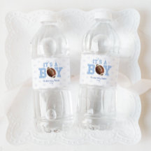 It's A Boy! Blue Football Baby Shower