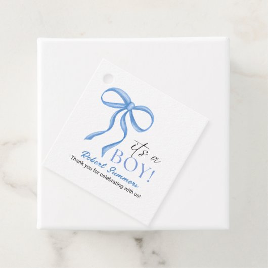 It's a Boy Blue Ribbon Geschenkanhänger (Beispiel)