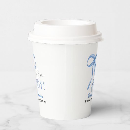 It's a Boy Blue Ribbon Pappbecher (Rechts)