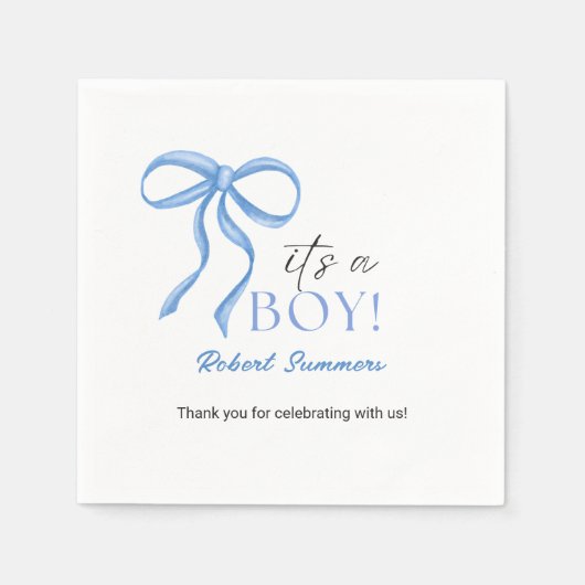It's a Boy Blue Ribbon Serviette (Vorderseite)