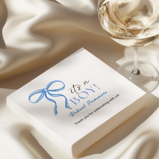 It's a Boy Blue Ribbon Serviette