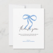 It's a Boy Blue Ribbon Thank You Card Dankeskarte (Vorderseite)