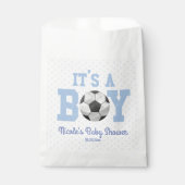 It's A Boy! Blue Soccer Ball Baby Shower Geschenktütchen (Vorderseite)