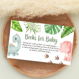 It's a Boy Dinosaur Baby Shower Books for Baby Begleitkarte
